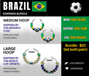 Brazil Flag &amp; Jersey Inspired Hoops – Game Day Ready for 🌎 Cup Soccer