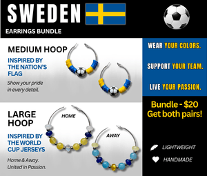 Sweden Flag &amp; Jersey Inspired Hoops – Game Day Ready for 🌎Cup Soccer