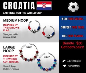 Croatia Flag &amp; Jersey Inspired Hoops – Game Day Ready for 🌎Cup Soccer