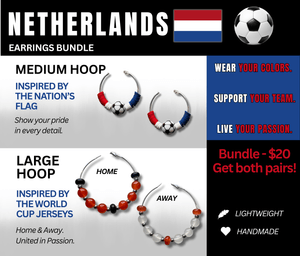 Netherlands Flag &amp; Jersey Inspired Hoops – Game Day Ready for 🌎 Cup Soccer