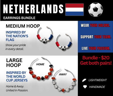 Netherlands Flag &amp; Jersey Inspired Hoops – Game Day Ready for 🌎 Cup Soccer
