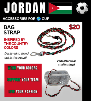 Jordan Braided Stadium Bag Strap – Game Day Ready for 🌎Cup Soccer