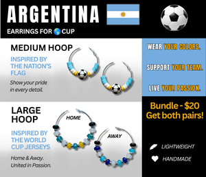 Argentina Flag &amp; Jersey Inspired Hoops – Game Day Ready for 🌎 Cup Soccer