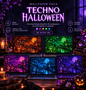 TECHNO HALLOWEEN WALLPAPER PACK