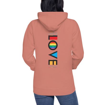 Unisex Premium TeePah &quot;Love Is Love&quot; Pride Hoodie Light Collection