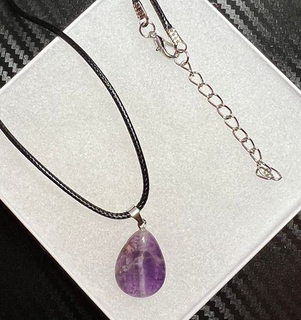 Amethyst Drop Necklace - Wisdom