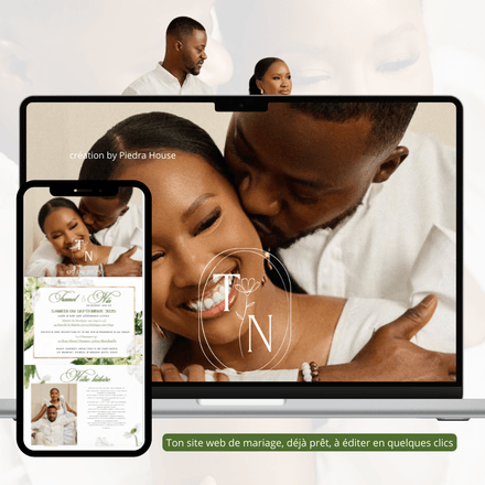 Invitation digitale chic &amp; moderne (blanc) – Piedra House