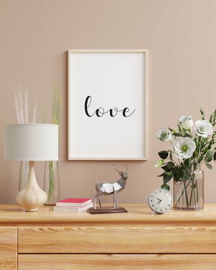Love-Black and White Printable Wall Art Quote