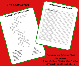 Free Cursive Handwriting Practice Affirmation and Activity 