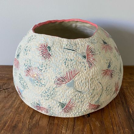Gum nut flower big round vase