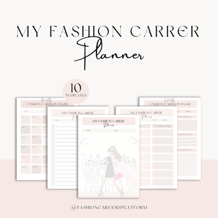 MY FASHION CAREER PLANNER: DIGITAL &amp; PRINTABLE PLANNER TEMPLATES