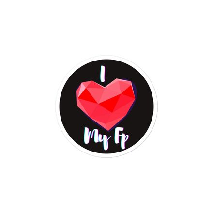 &quot;I heart my FP&quot; sticker