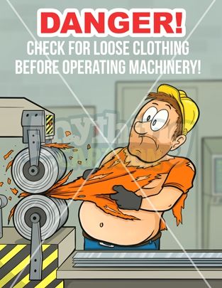 Loose Clothing Safety Poster