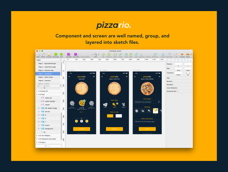 Pizzario UI Kit