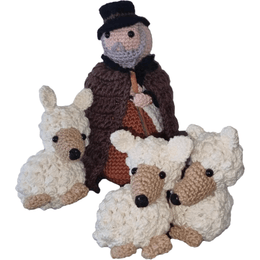 Patron - Le berger et ses moutons - au crochet (français) ⭐⭐