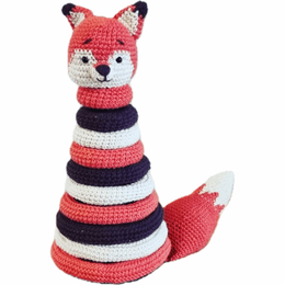 Patron - Jeu empilable "RENARD"- au crochet (français) ⭐⭐