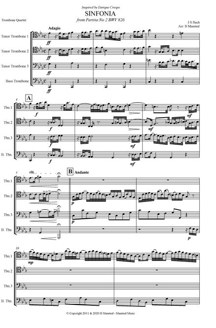 Sinfonia from Partita No. 2 (BWV 826) – J S Bach