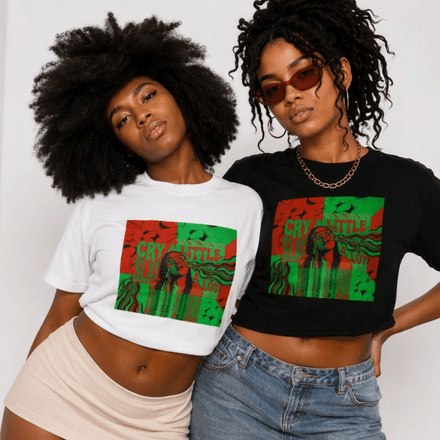 Cry A Little Slay A Lot Crop T-shirt