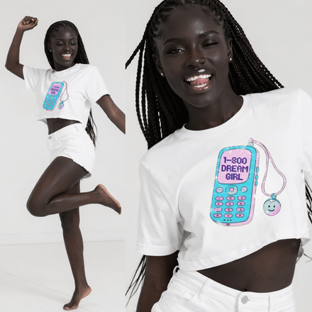 1-800-DREAMGIRL Crop T-shirt