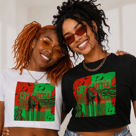 Cry A Little Slay A Lot Crop T-shirt