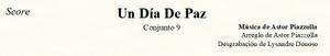 Un Día De Paz - Conjunto 9 de Astor Piazzolla