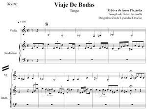 Viaje De Bodas (arr. Astor Piazzolla) - bandoneón &amp; violín