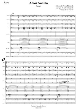 Adiós Nonino (versión B) - Conjunto 9 de Astor Piazzolla