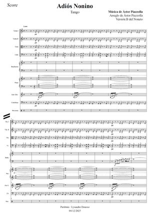 Adiós Nonino (versión B) - Conjunto 9 de Astor Piazzolla