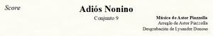 Adiós Nonino - Conjunto 9 de Astor Piazzolla