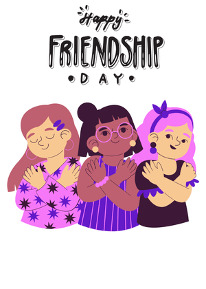 Happy Friendship Card: Happy Friendship Day Illustration