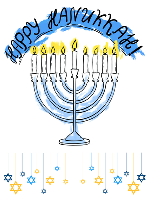 Happy Hanukkah Card: Happy Hanukkah Menorah Celebration