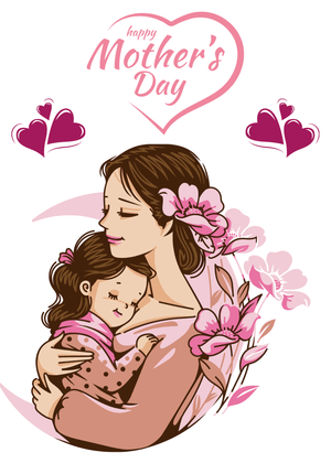 Happy Mother's Day Card: Mother and Child Embrace