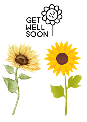 Get Well Soon Card: Cheerful Sunflower Greeting