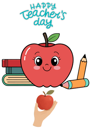 Happy Teacher's Day Card: Happy Teacher's Day Apple
