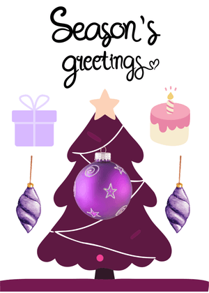 Season's Greetings Card: Festive Holiday Greeting Card