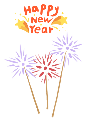 Happy New Year Card: Festive New Year Sparklers