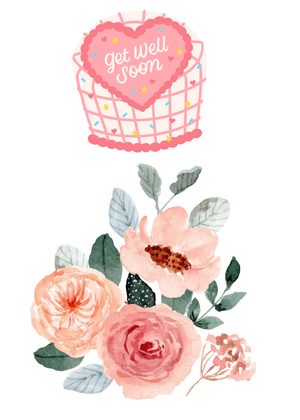 Get Well Soon Card: Floral Get Well Soon Card