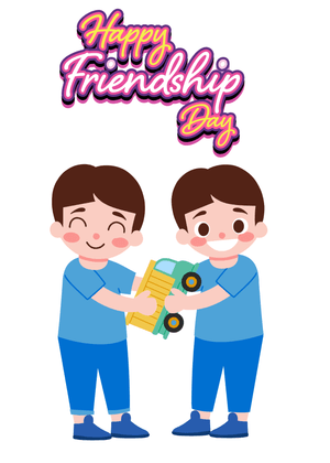 Happy Friendship Card: Happy Friendship Day Illustration