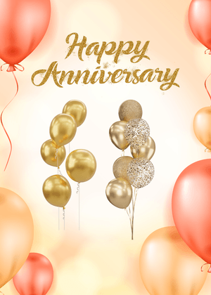 Happy Anniversary Card: Balloons