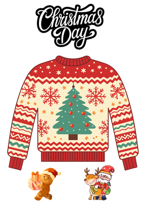 Christmas Day Card: Festive Christmas Sweater Design