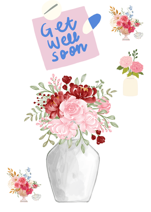 Get Well Soon Card: Floral