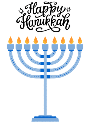 Happy Hanukkah Card: Menorah and Hanukkah Greeting