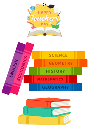Happy Teacher's Day Card: Happy Teachers' Day with Books