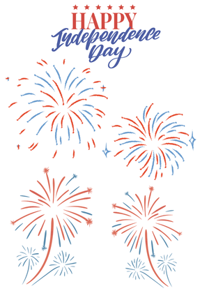 Happy Independence Day Card: Happy Independence Day Fireworks