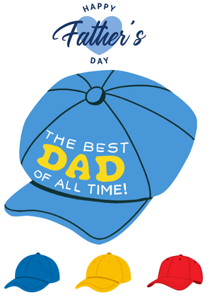 Happy Father's Day Card: Happy Father's Day Cap Design