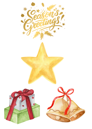 Season's Greetings Card: Festive Holiday Greetings