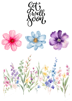 Get Well Soon Card: Florals &amp; Flowers