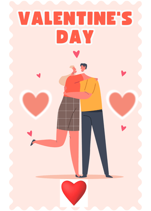 Happy Valentine's Day Card: Valentine's Day Couple Embrace