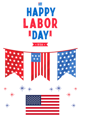 Happy Labor Day Card: Happy Labor Day Banner Design