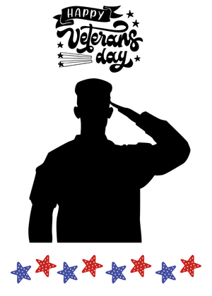 Happy Veteran's Day Card: Veterans Day Soldier Silhouette